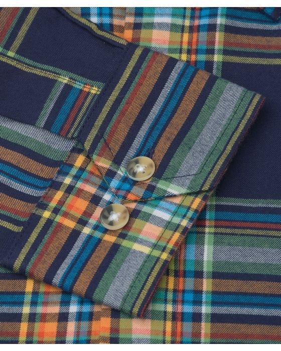 Damart Brook Taverner Plaid Check Casual Long Sleeve Shirt