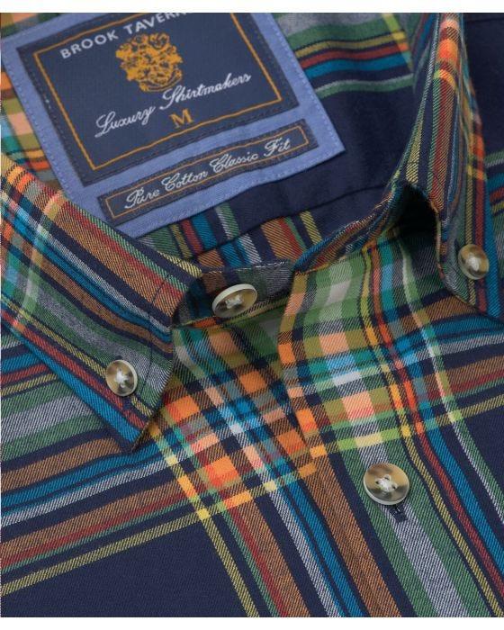 Damart Brook Taverner Plaid Check Casual Long Sleeve Shirt