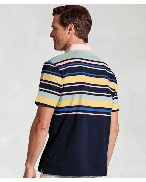 Damart Brook Taverner - Walken SS Irregular Stripe Rugby Shirt