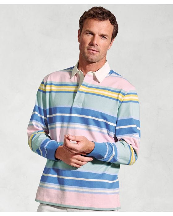 Damart Brook Taverner - Wilkinson LS Irregular Stripe Rugby Shirt