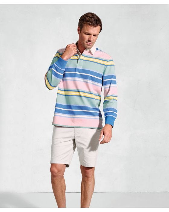 damart Brook Taverner - Wilkinson LS Irregular Stripe Rugby Shirt