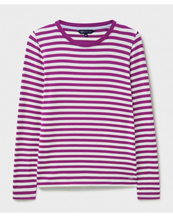 Damart Crew Clothing - Modal Blend Stripe Crew Neck Top