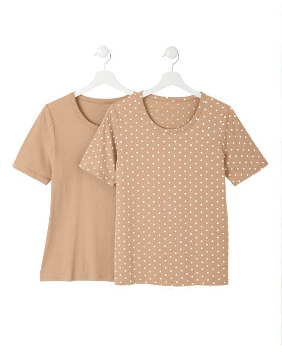 Damart 2 Pack Cotton Jersey Tops