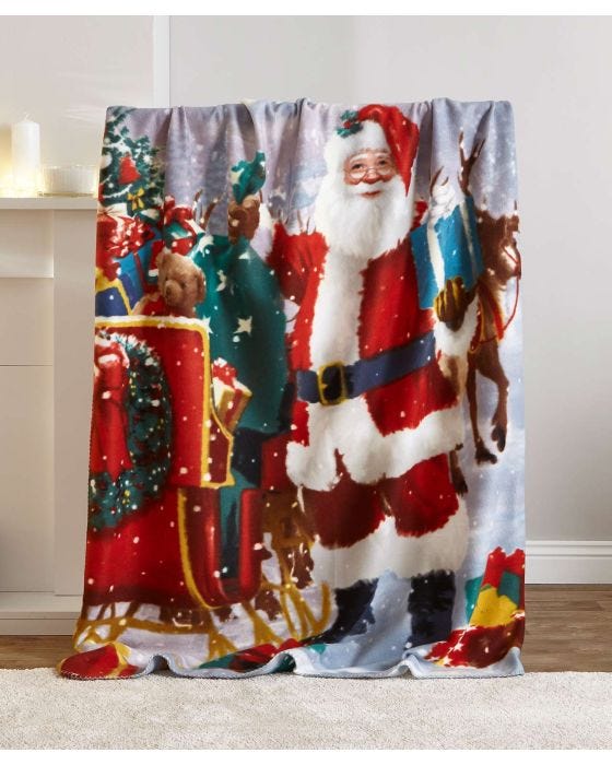 damart 2 Santa Fleece Throws