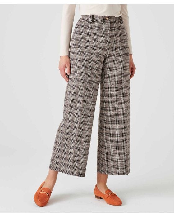 Damart 7/8 Knitted Check Trousers