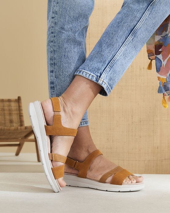 Damart Adjustable Leather Sandal