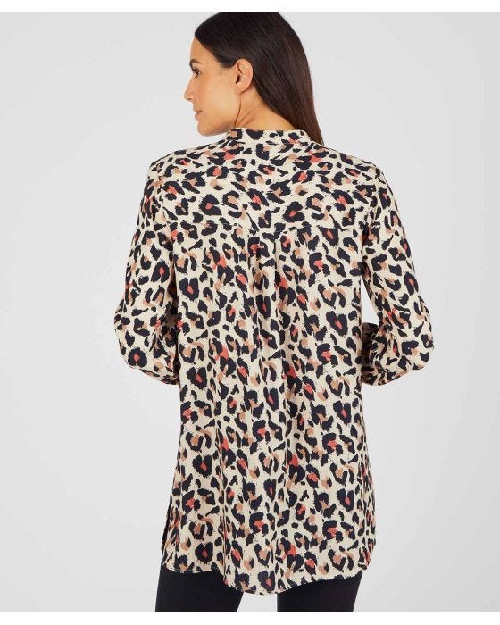 Damart Animal Print Tunic Blouse