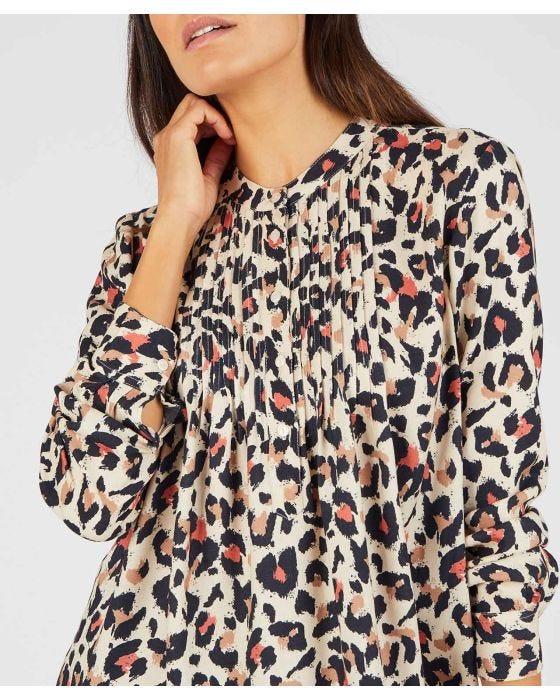 Damart Animal Print Tunic Blouse