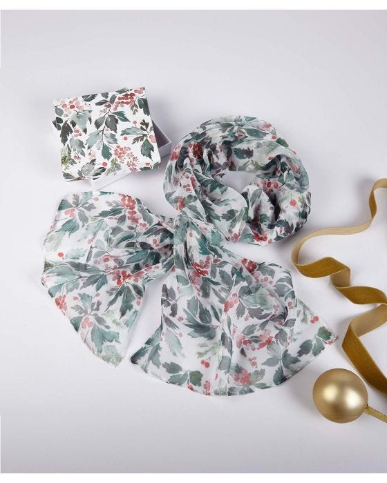 damart Berry Print Scarf