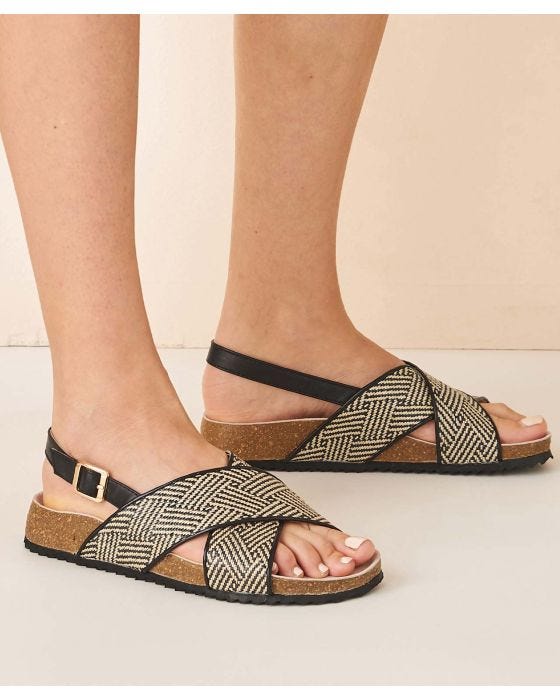 damart Black Sandals