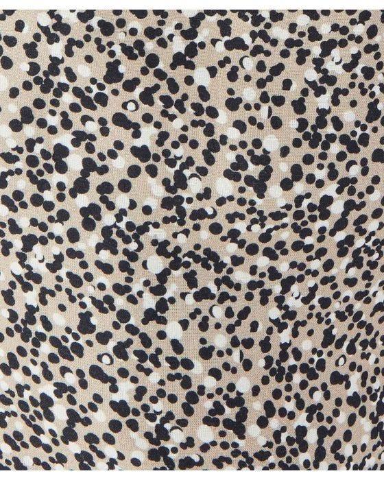 Damart Blue Dots Print Wide-leg Trousers