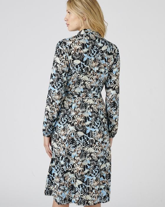 Damart Blue Floral Print Dress