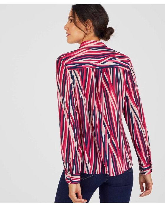 Damart Bold Print Long Sleeved Blouse