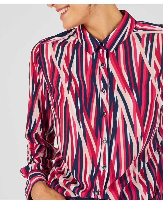 Damart Bold Print Long Sleeved Blouse
