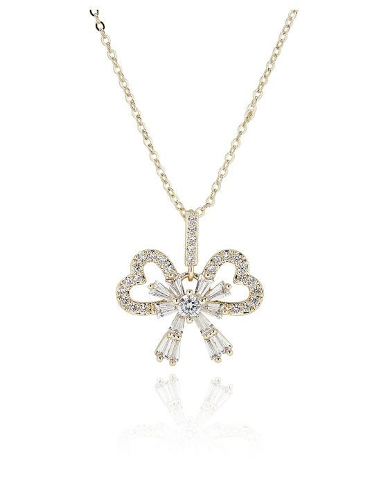 Damart Bow Necklace & Earring Set