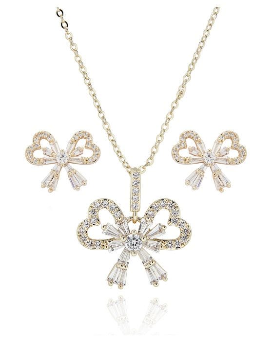 damart Bow necklace & Earring Set