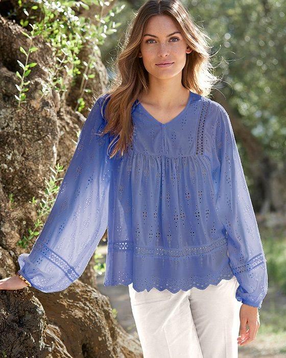 damart Broderie Anglais Blouse