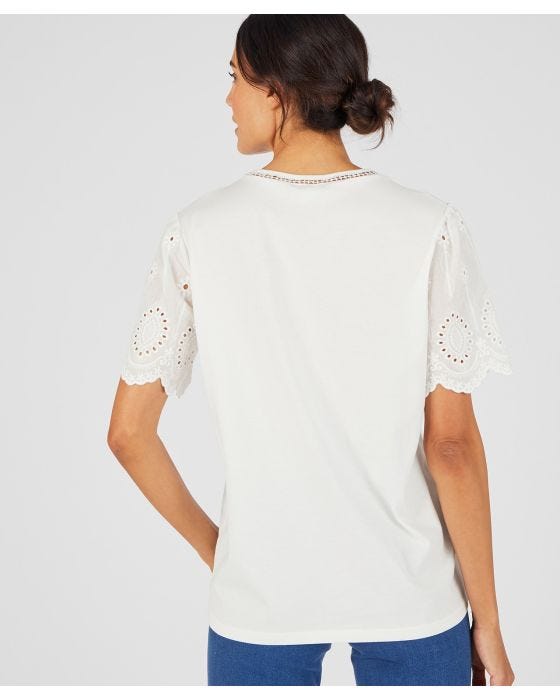 Damart Broderie Anglais Detail T-shirt