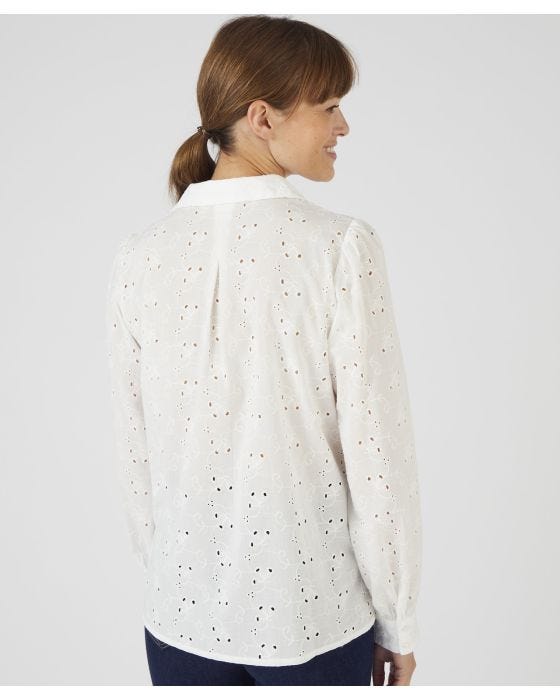 Damart Broderie Anglaise Cotton Blouse