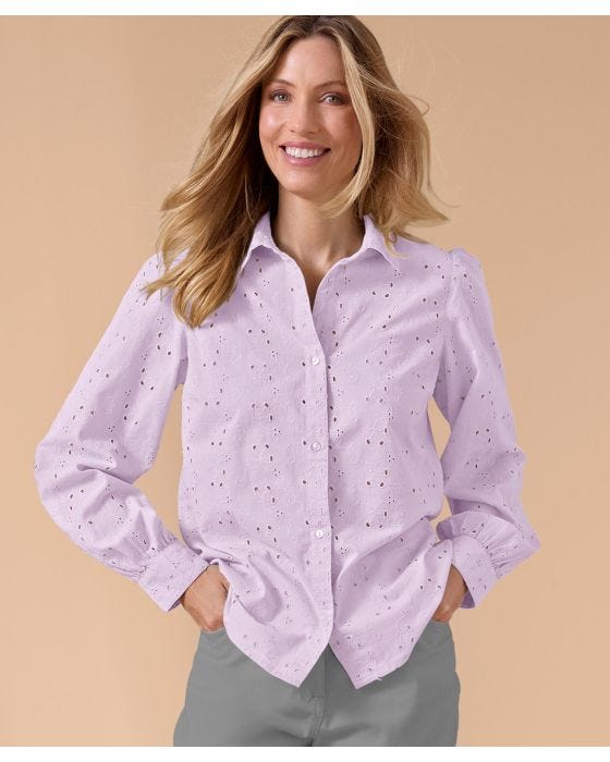 damart Broderie Anglaise Cotton Blouse