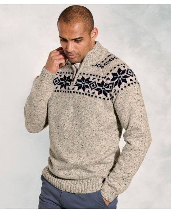 damart Brook Taverner Fairisle Crew Neck Jumper
