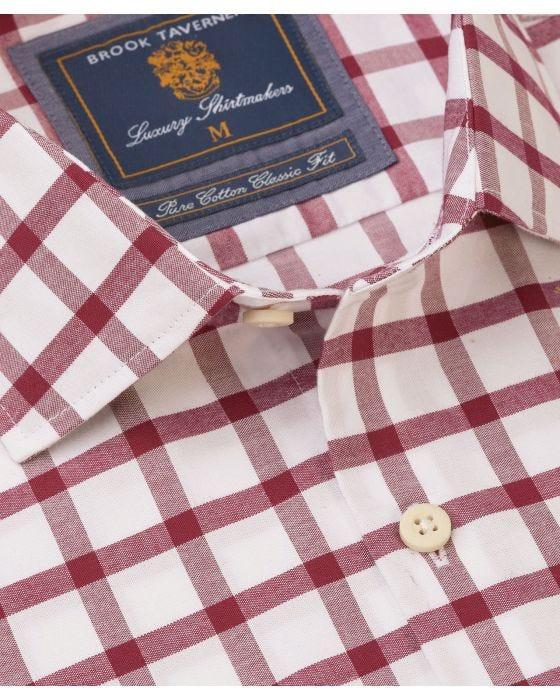 Damart Brook Taverner Grid Check Long Sleeve Shirt
