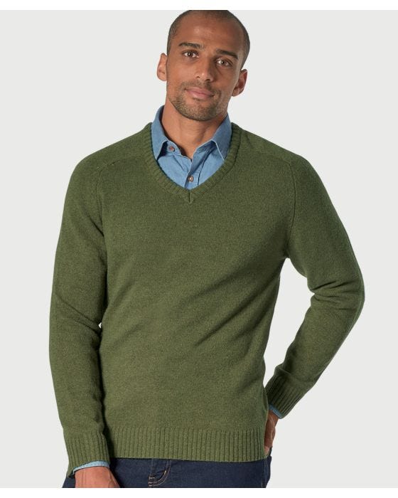 Damart Brook Taverner Lambswool V Neck 7gg