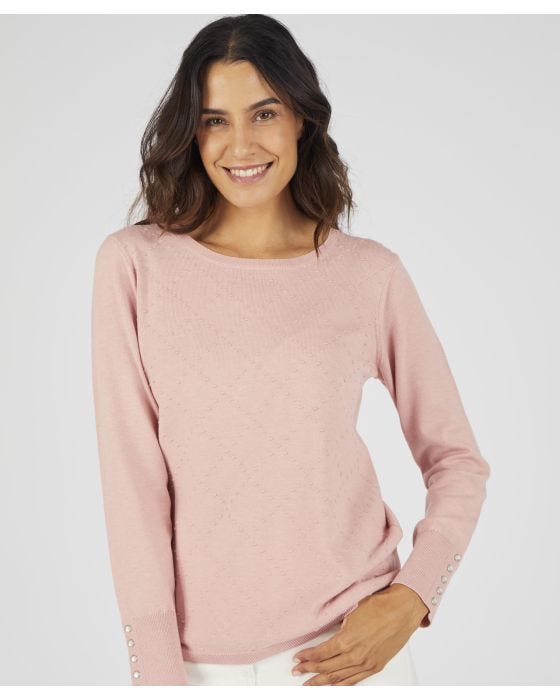 Damart Button Detail Jumper