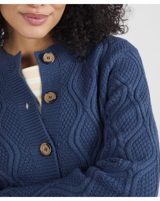 Damart Button-neck Cardigan