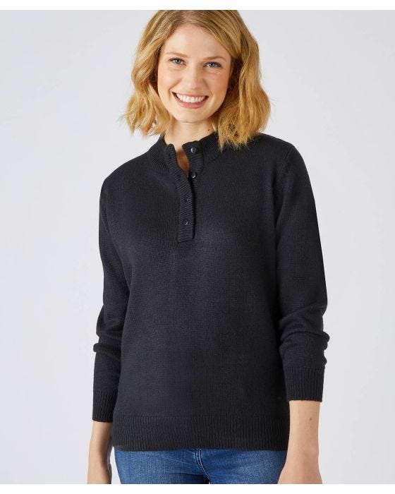 Damart Button-neck Jumper
