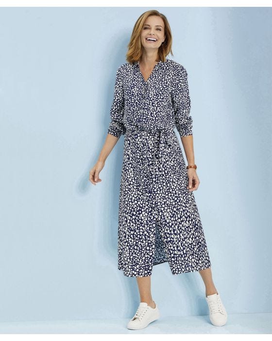 damart Button-through 3/4 sleeve Dress