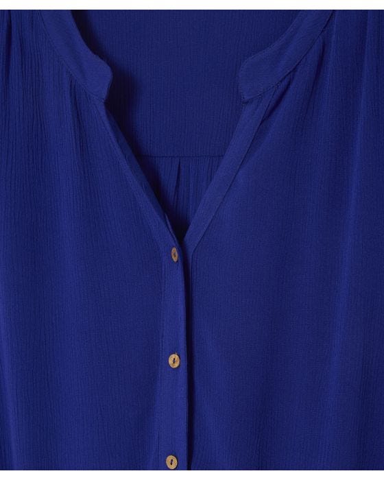 Damart Button Through Crinkle Dress