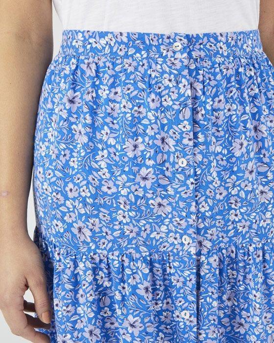 Damart Button-through Print Skirt