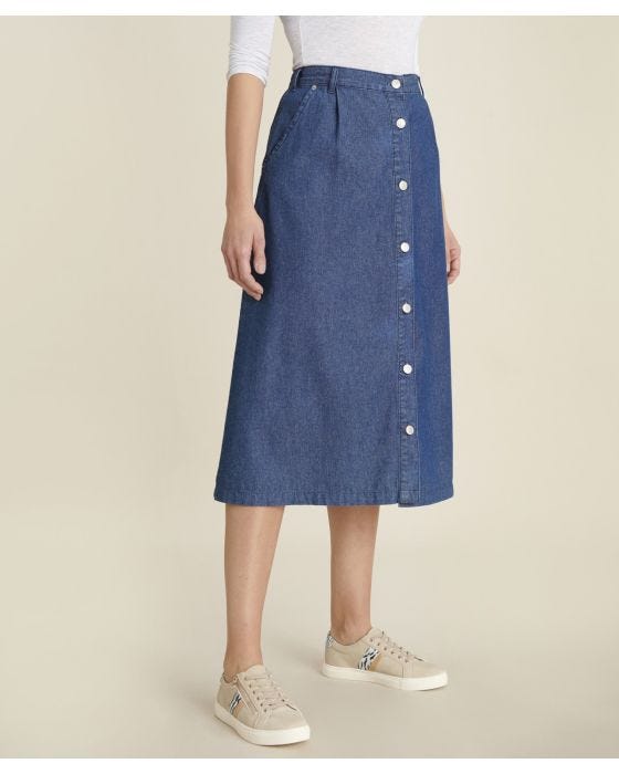 Damart Button-through Skirt