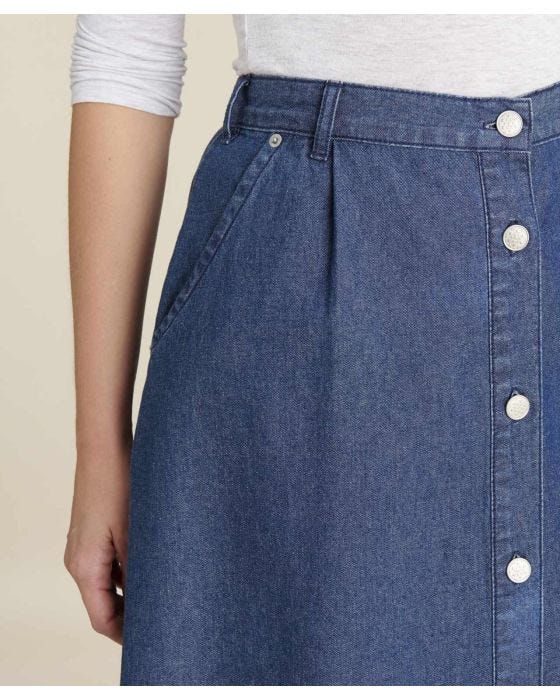 Damart Button-through Skirt