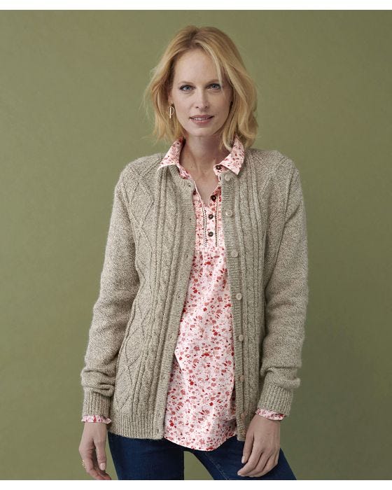 damart Cable Knit Cardigan