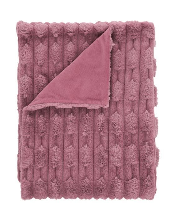 Damart Carved Faux Fur Bedspread