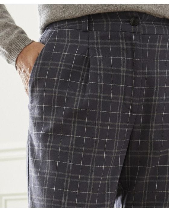 Damart Check Flannel Trousers