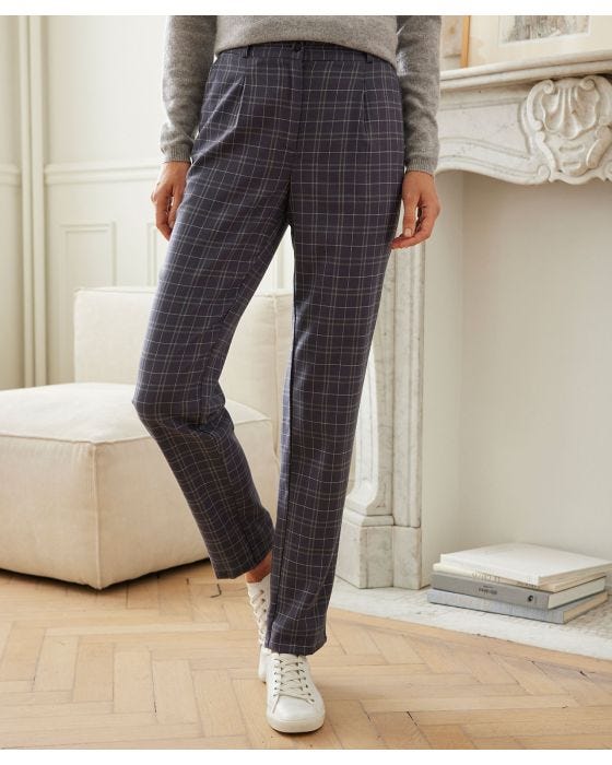 damart Check Flannel Trousers