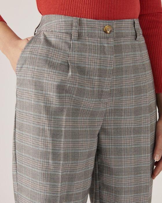 Damart Check Flat Stretch Jersey Trousers