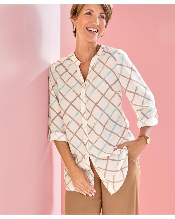 damart Check Print Tunic