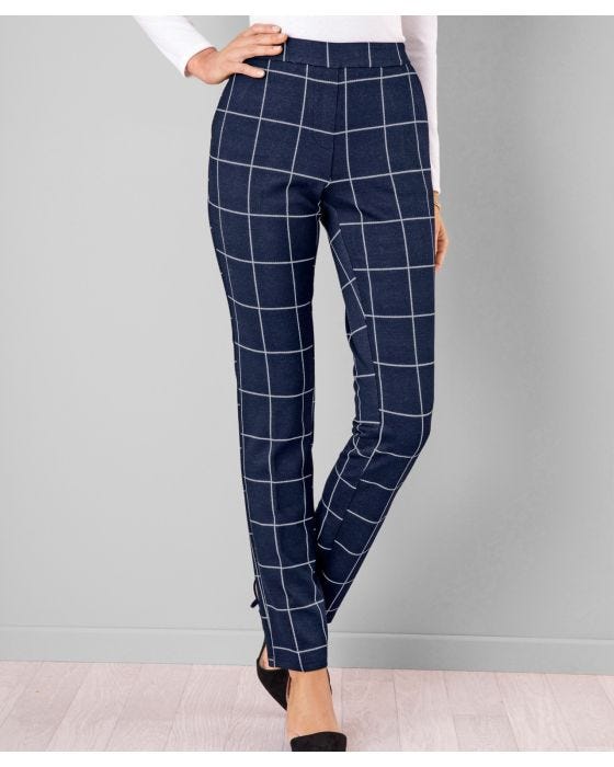 Damart Check Pull-on Trousers