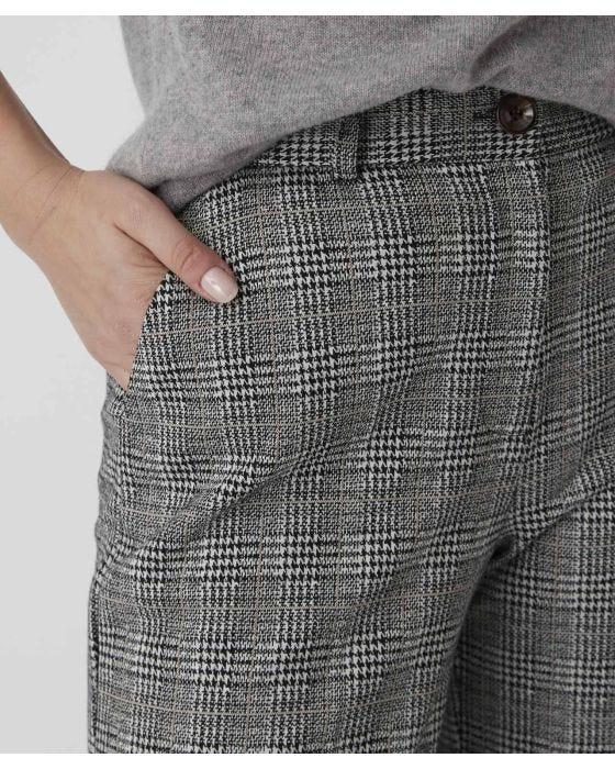 Damart Check Wide-leg Trousers