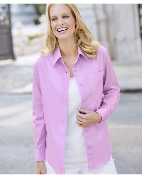 Damart Classic Long Sleeved Patch Pocket Blouse