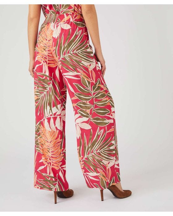 Damart Climatyl Printed Wide-leg Trousers
