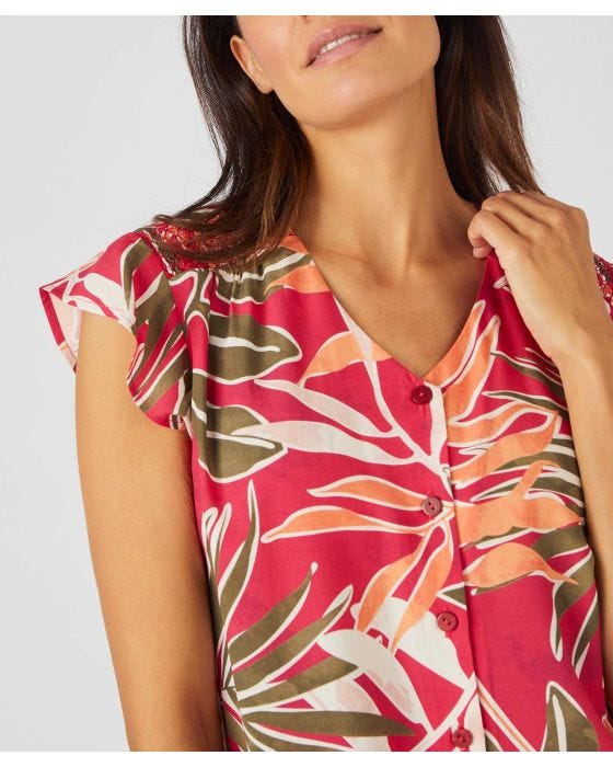 Damart Climatyl Tropical Print Blouse