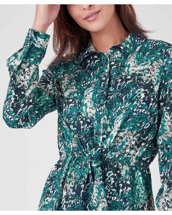 Damart Collar Detail Tie Front Dress