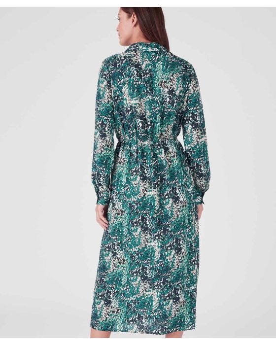 Damart Collar Detail Tie Front Dress