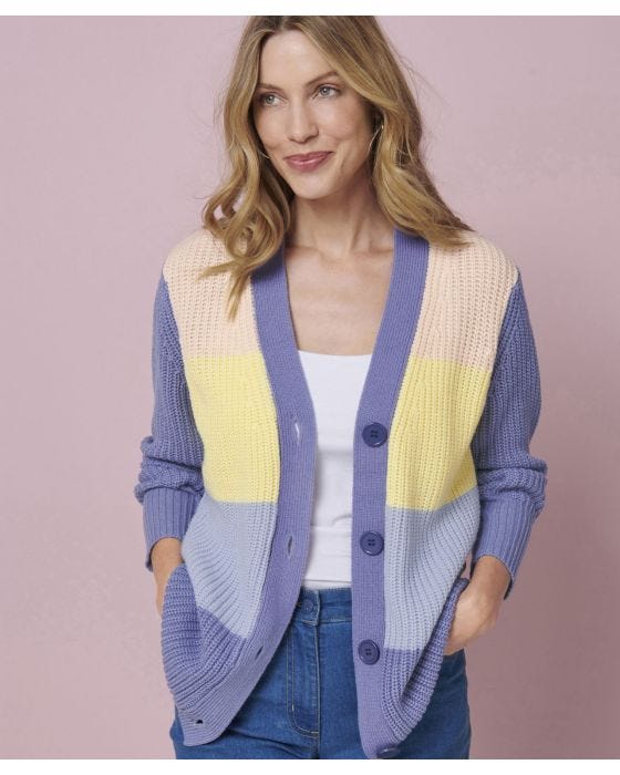 Damart Colourblock Cardigan