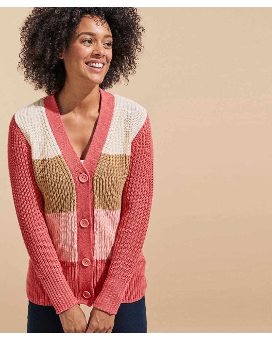 damart Colourblock Cardigan